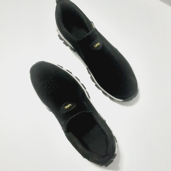 UFK Sport Men’s Black Faux Suede Slip-On Comfort Sneakers US10 Casual Streetwear - Picture 7 of 8